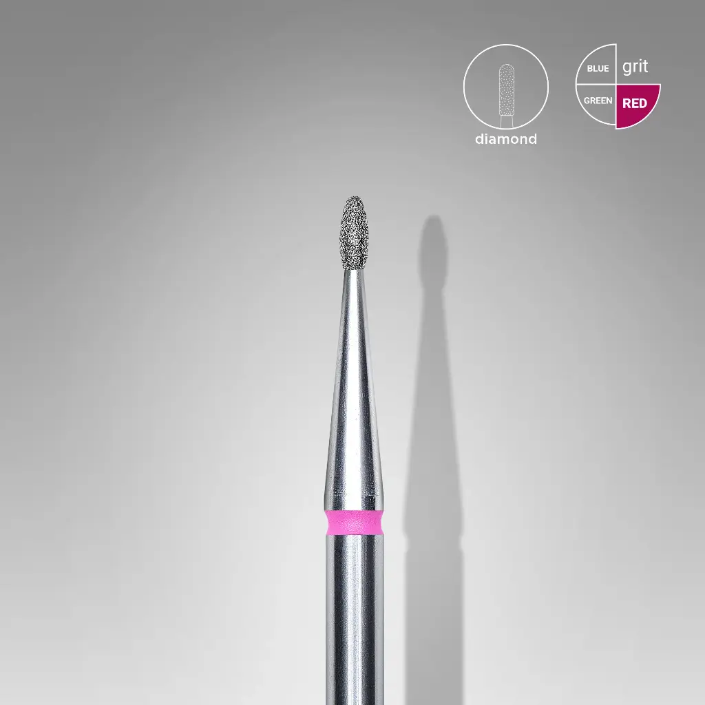 [6P 012'3] Knop diamant | Stalena (Roze: Dikte 1,2 mm Lengte 3 mm)