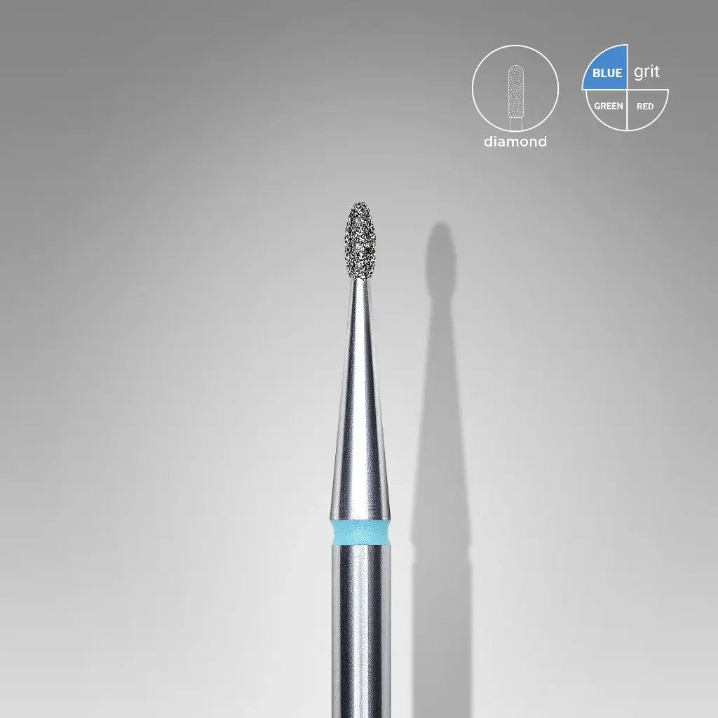 [6B 012'3] Knop diamant | Stalena (Blauw: Dikte 1,2 mm Lengte 3 mm)