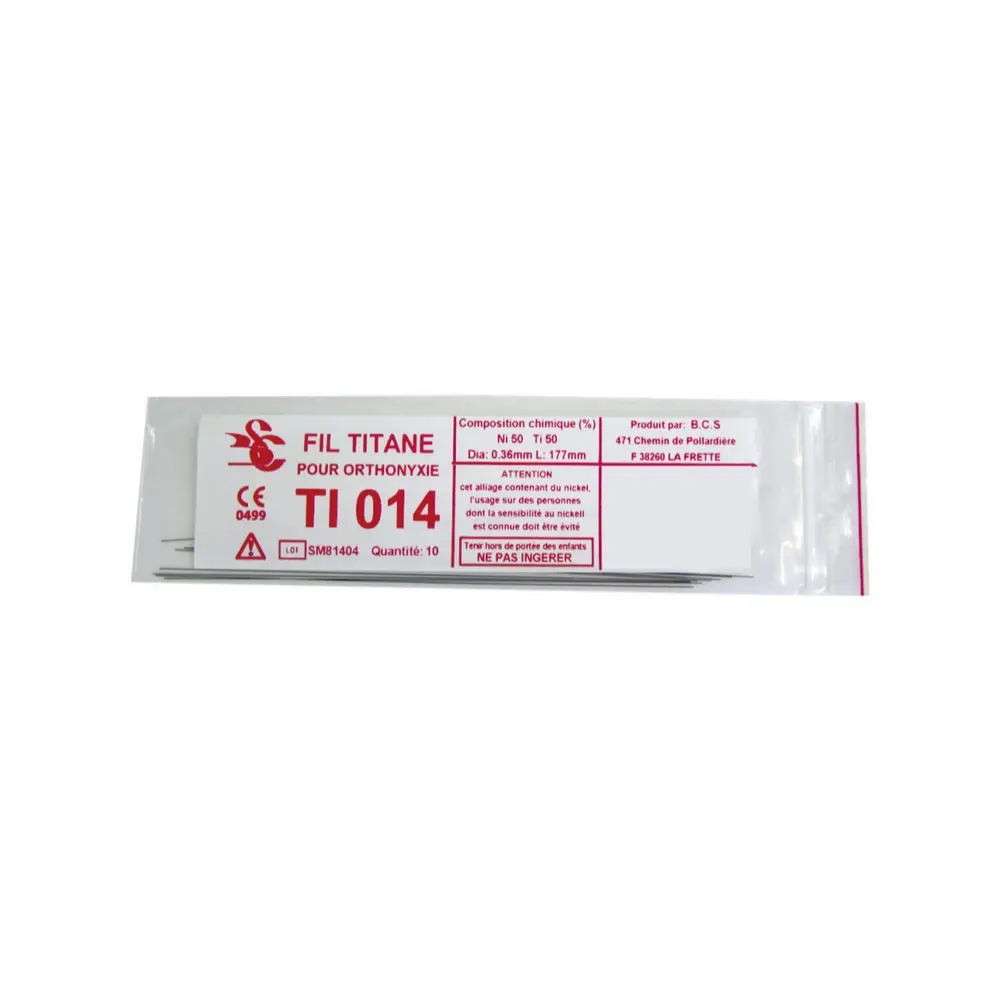 Titanium draad maat 014