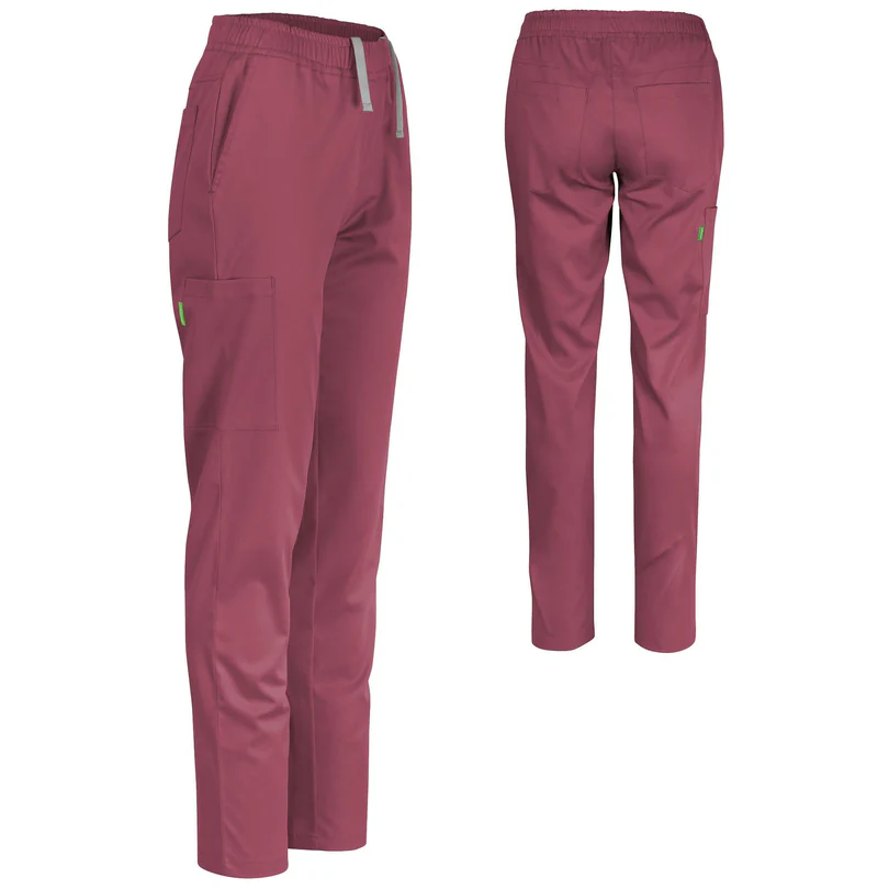 [7762-890-M] LYNN Dames casual broek | De Berkel (medium, Berry)